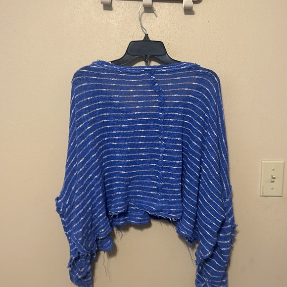 Free People We The Free Oversized Island Girl Hacci Stripe Shirt Size Small - Picture 6 of 7